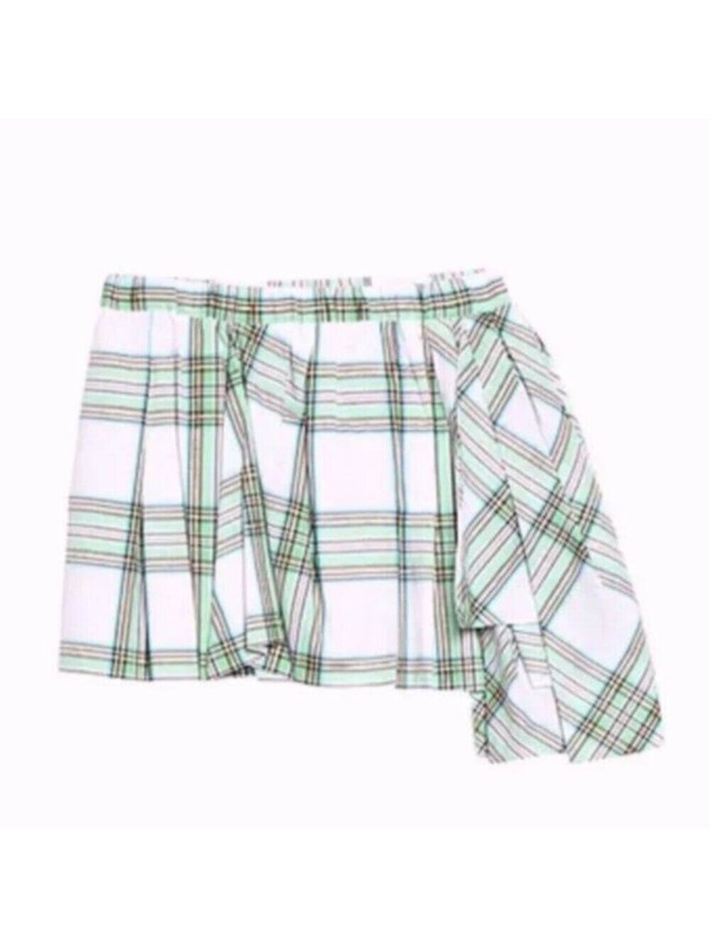 N21 tartan Mini skirt green and white size 8